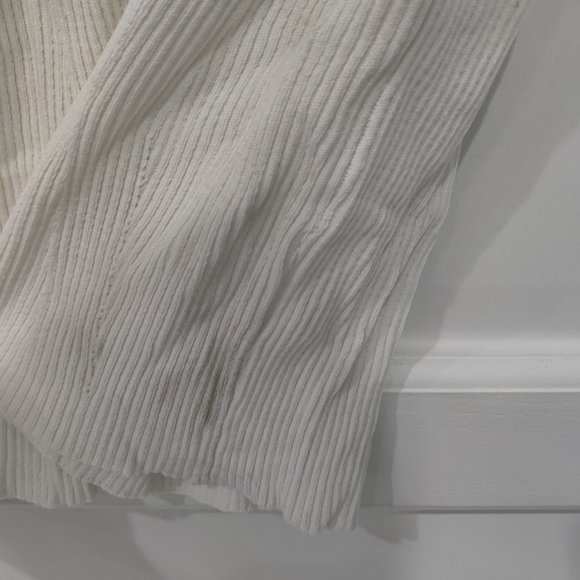 SOILED Dex Clothing Women's Ribbed Knit Tank Top White Size L $60 2A043 - Picture 4 of 5